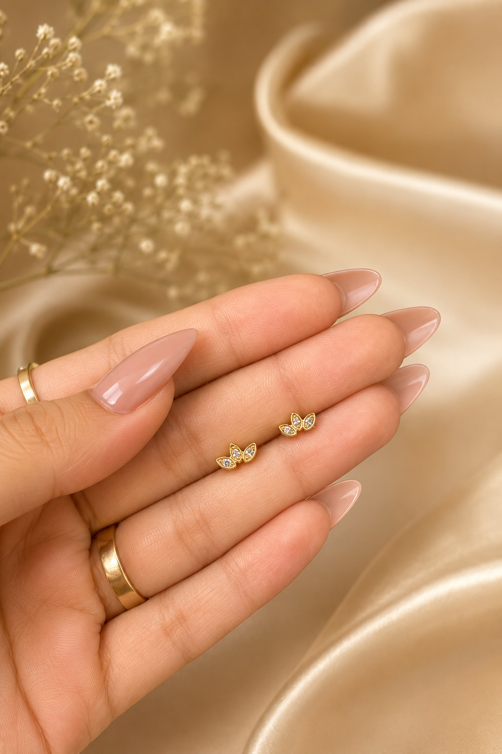Marquise Leaf Helix Earrings