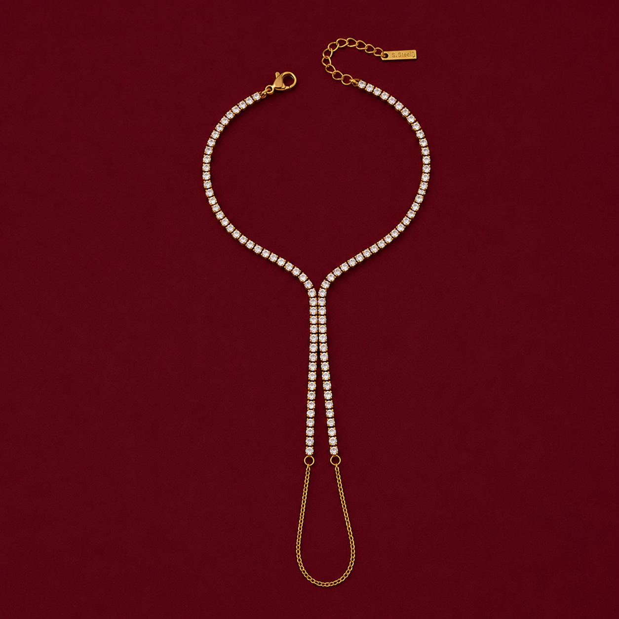 Crisscross Hand Chain Bracelet