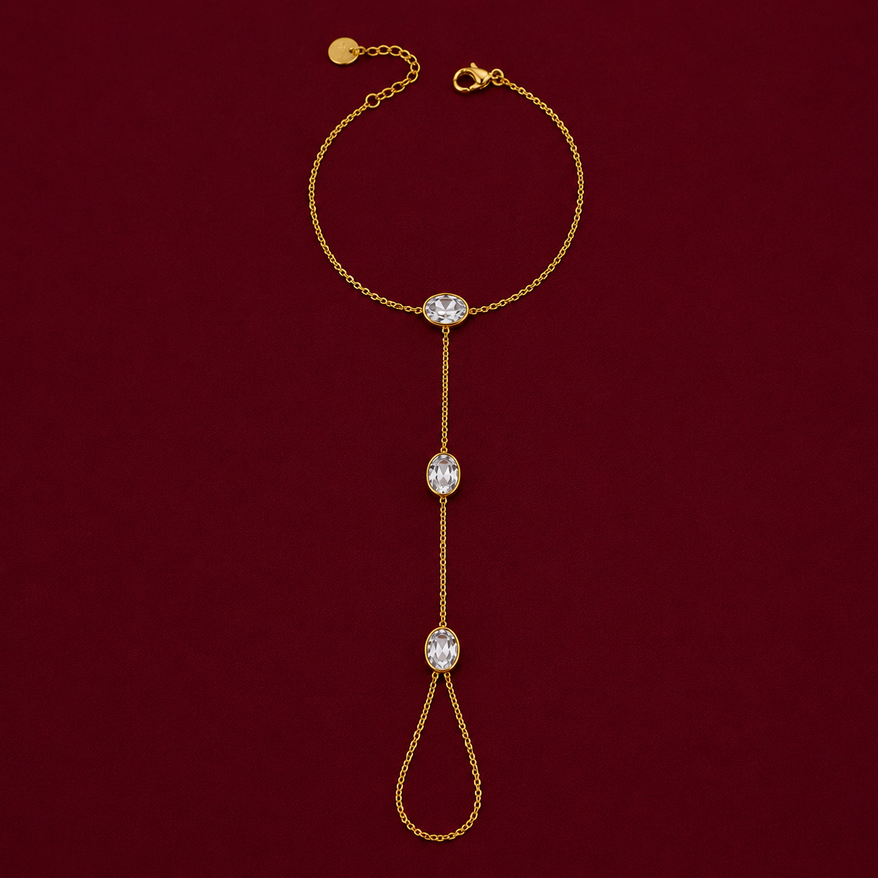 Stone Hand Chain Bracelet