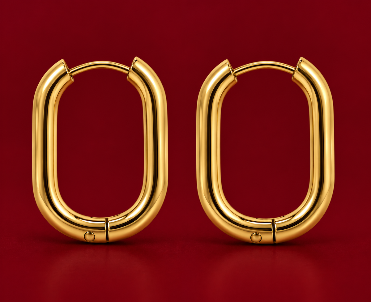 Chunky Oval Hoops