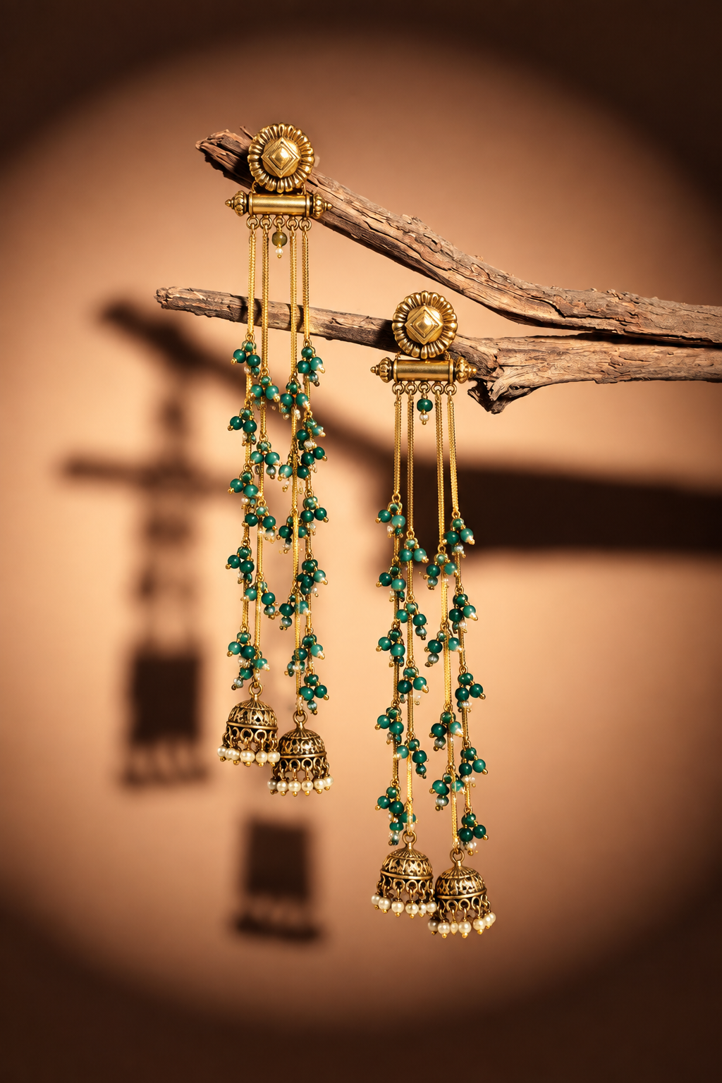 Manjiri Earrings – Emerald