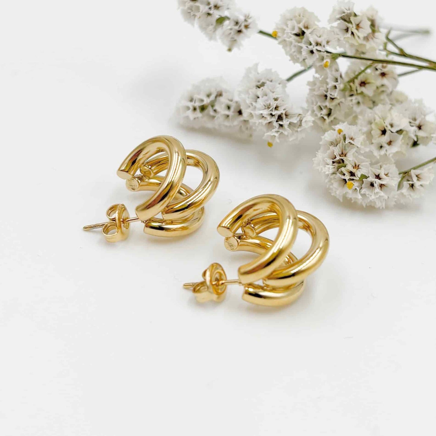 Twisted Loop Stud Earrings