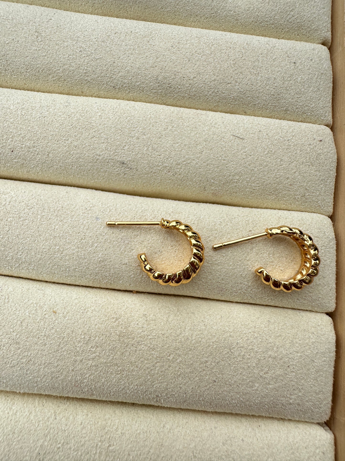 Open Croissant Hoop Earrings