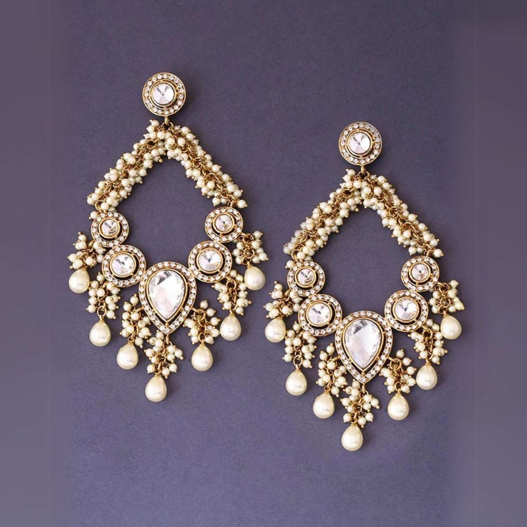 Ivory Shine Chandbali Earrings