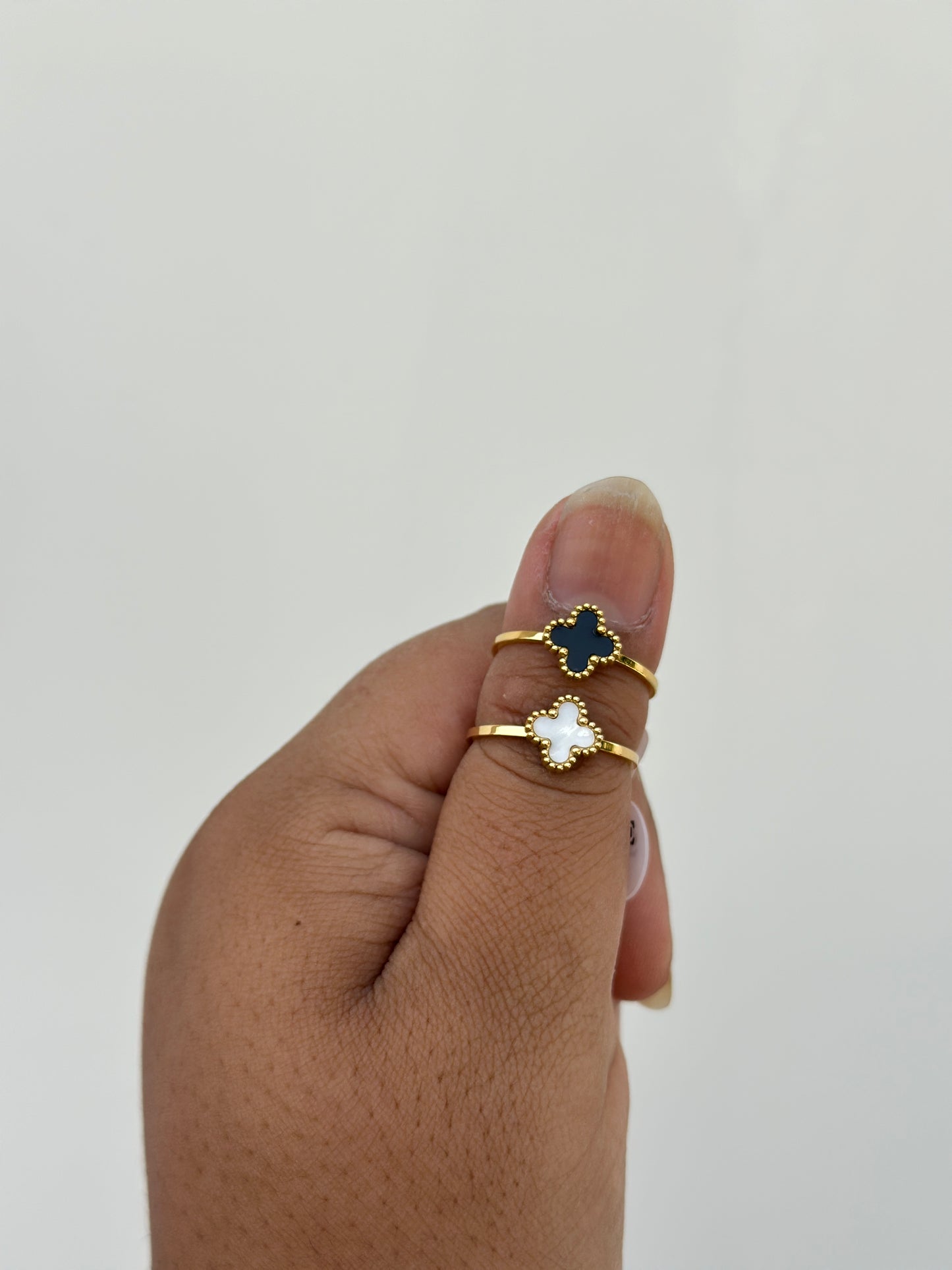 Black Clover Gold Bead Ring