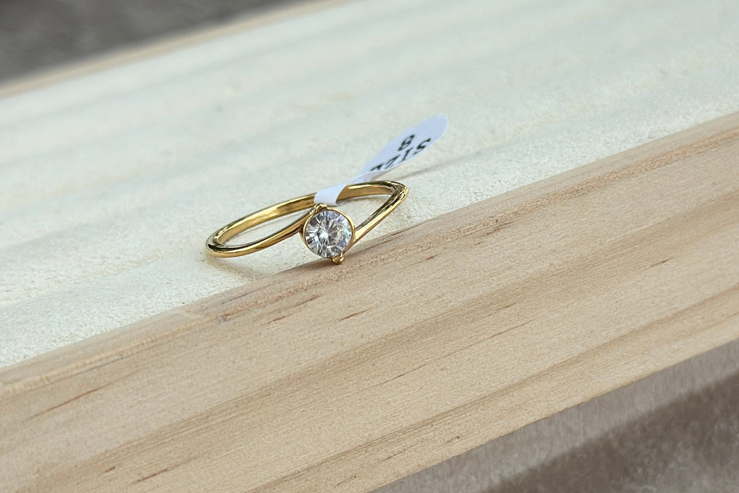 Round CZ Solitaire Ring