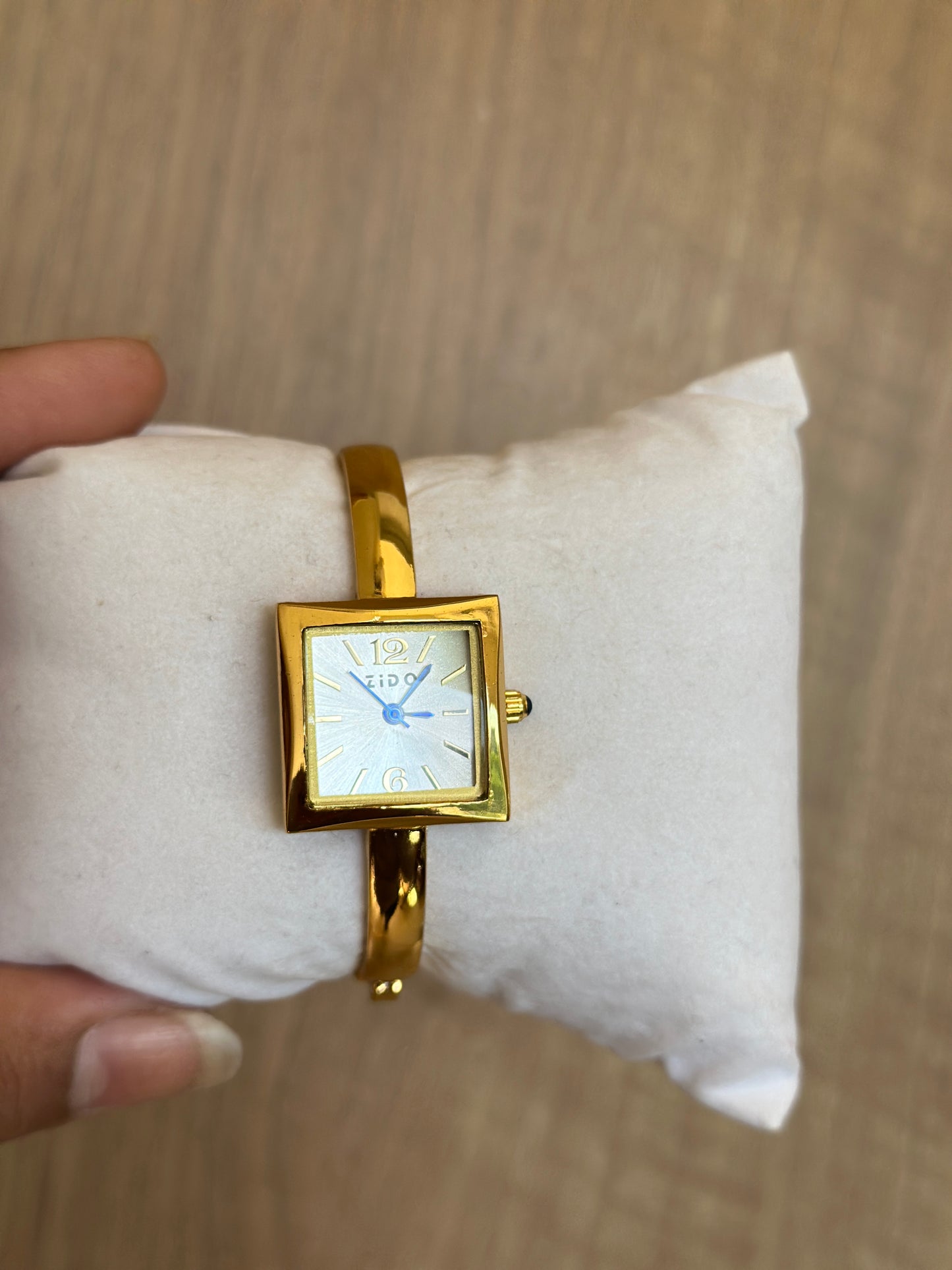 Zido Square Gold Bangle Watch