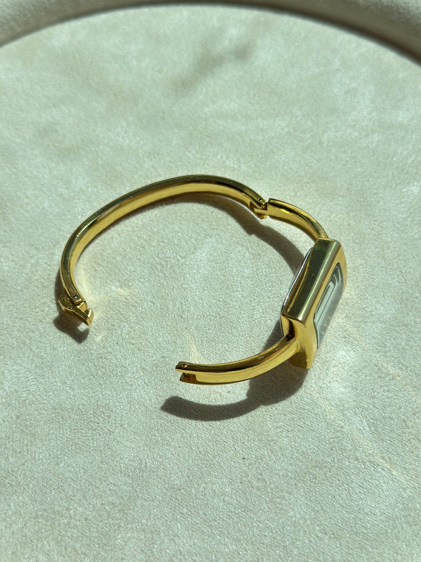 Zido Rectangular Gold Bangle Watch