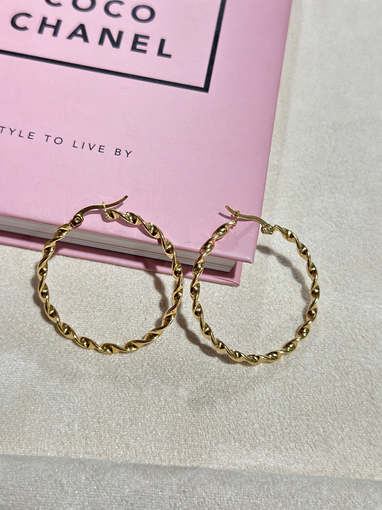 Twisted Rope Hoop Earrings