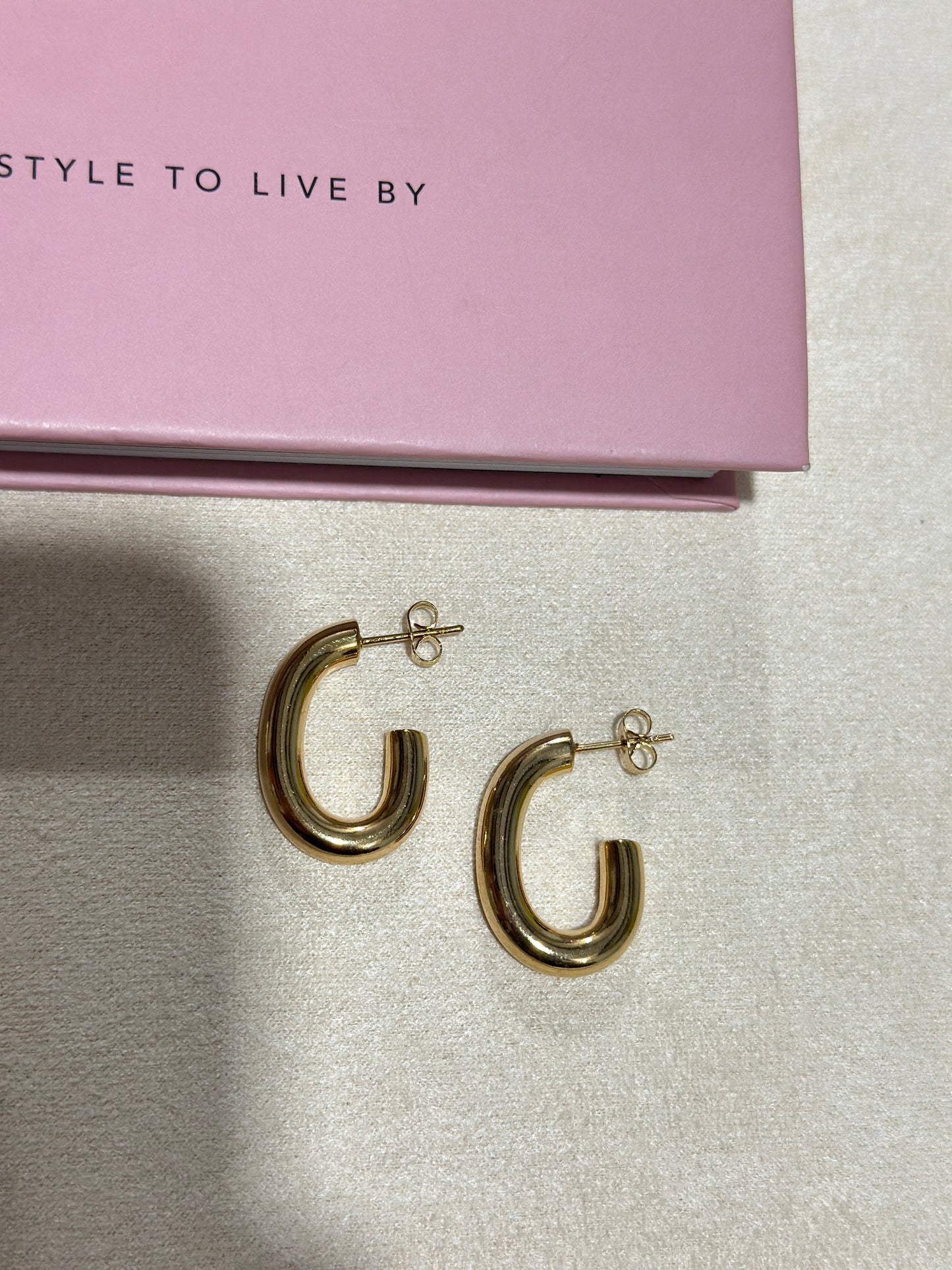 Chunky Open Hoop Earrings
