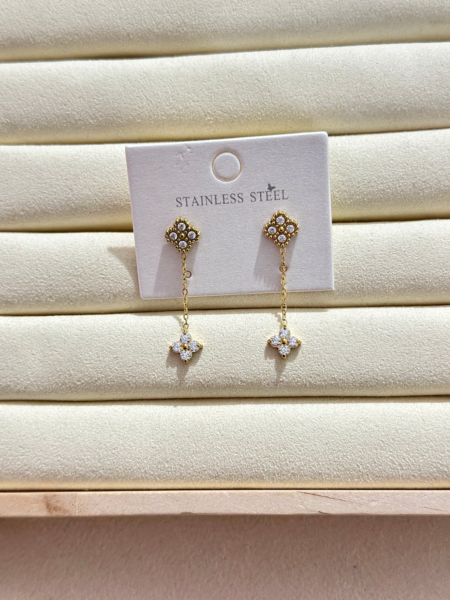 Clover Chain Drop Earrings