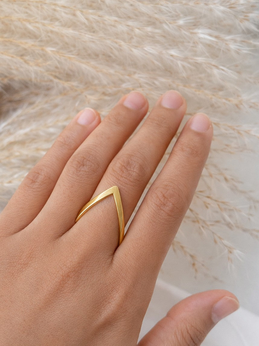 V Shaped Plain Ring