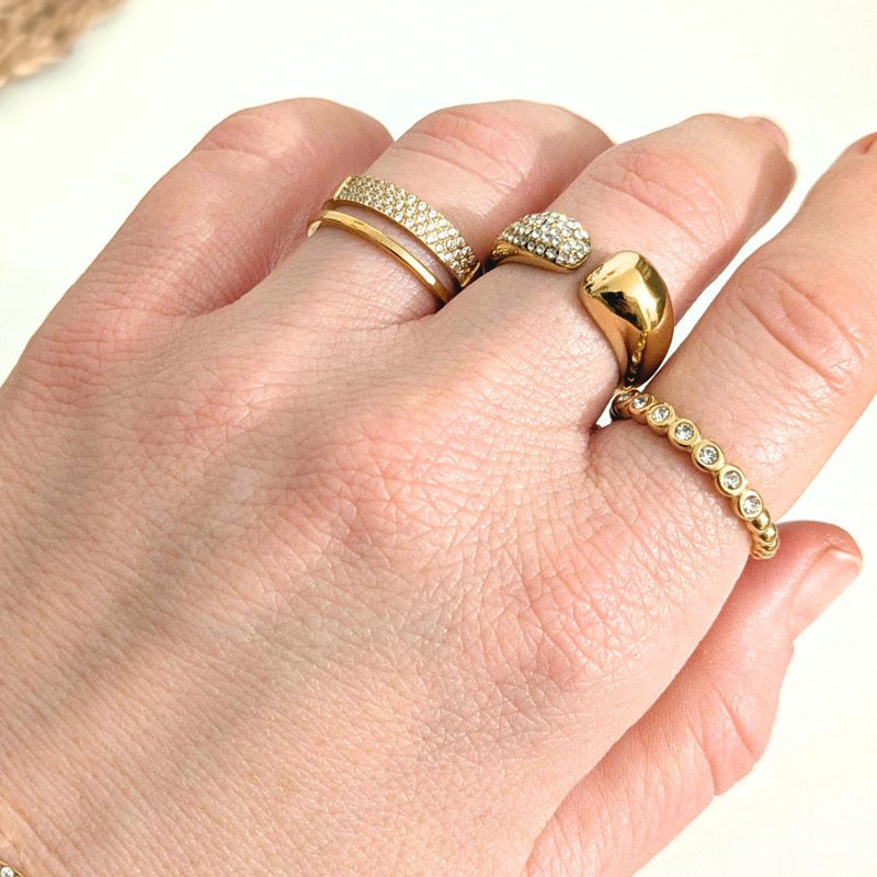 Semi Studed Open Ring