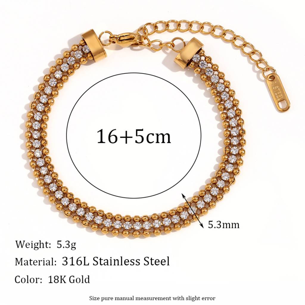 Tennis and Ball Bead Bracelet