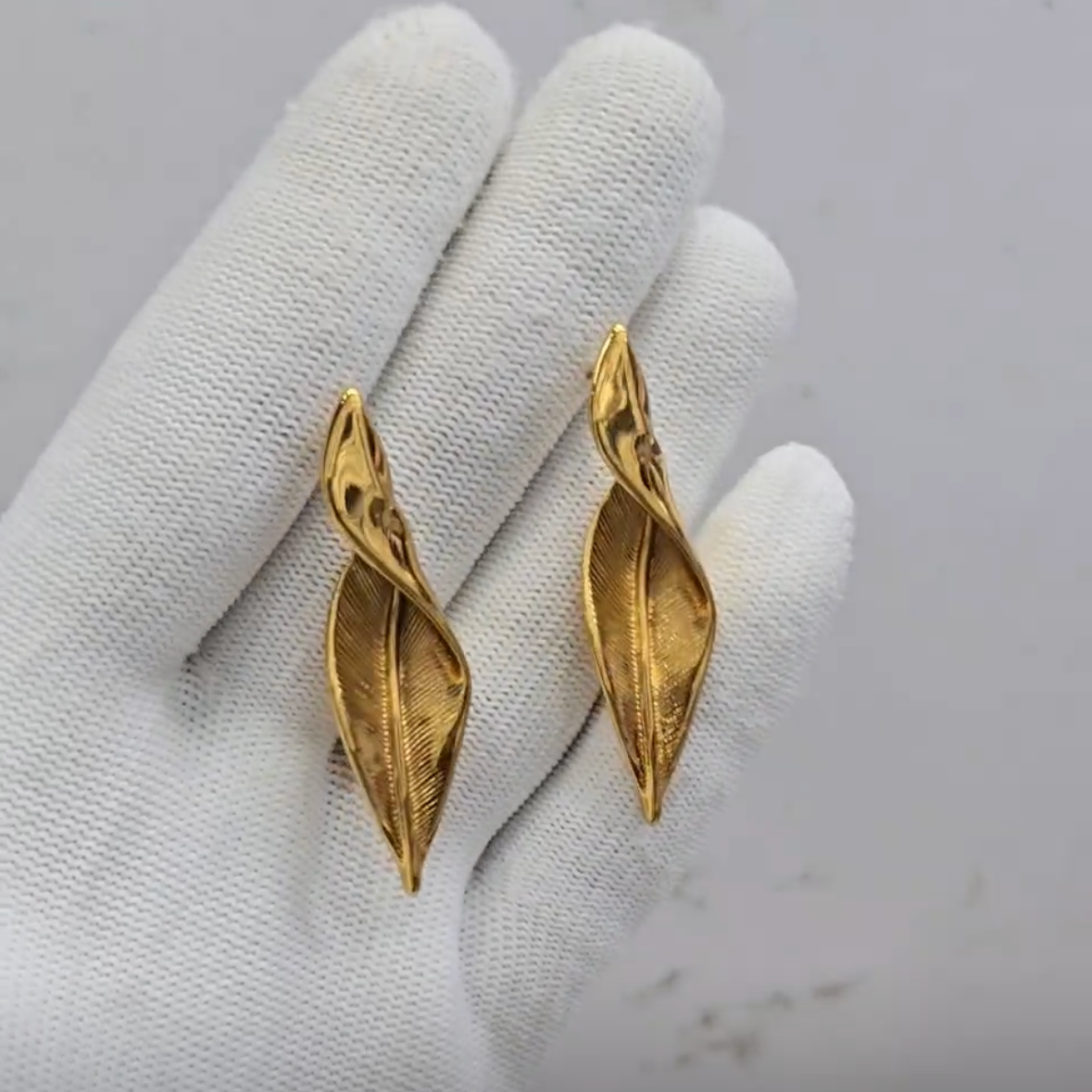 Twisted Leaf Earrings