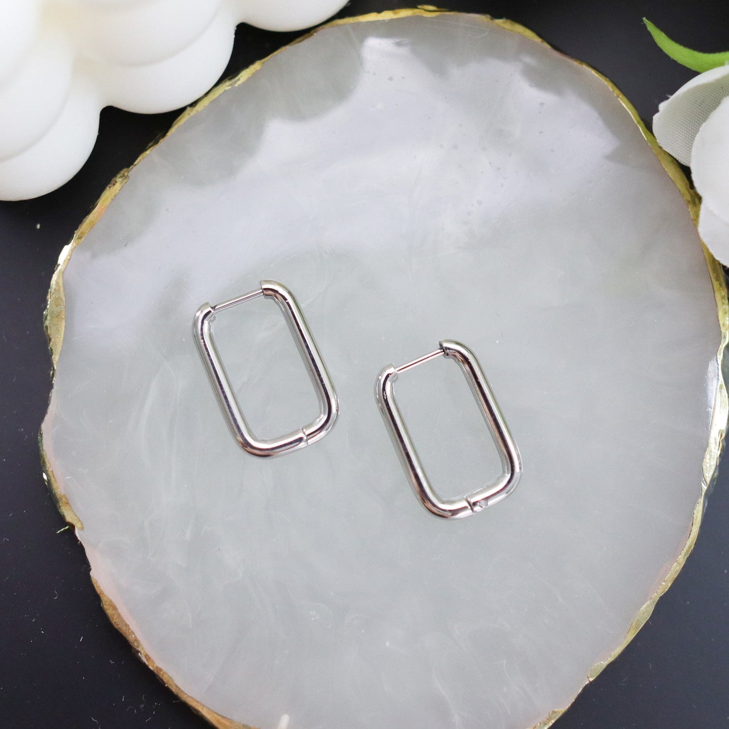 Rectangle Hoop Earrings