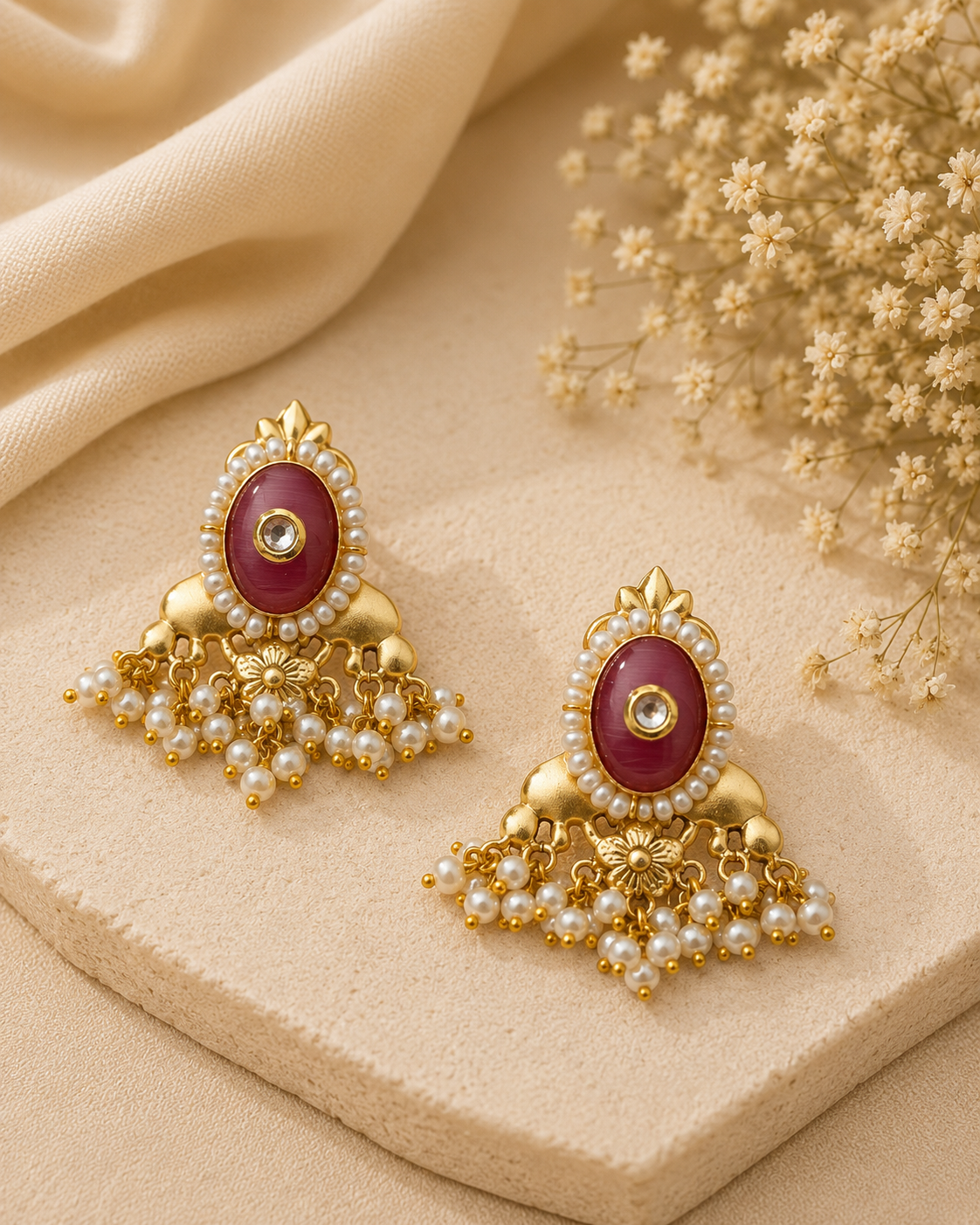 Vaanya Pearl Drop Earrings