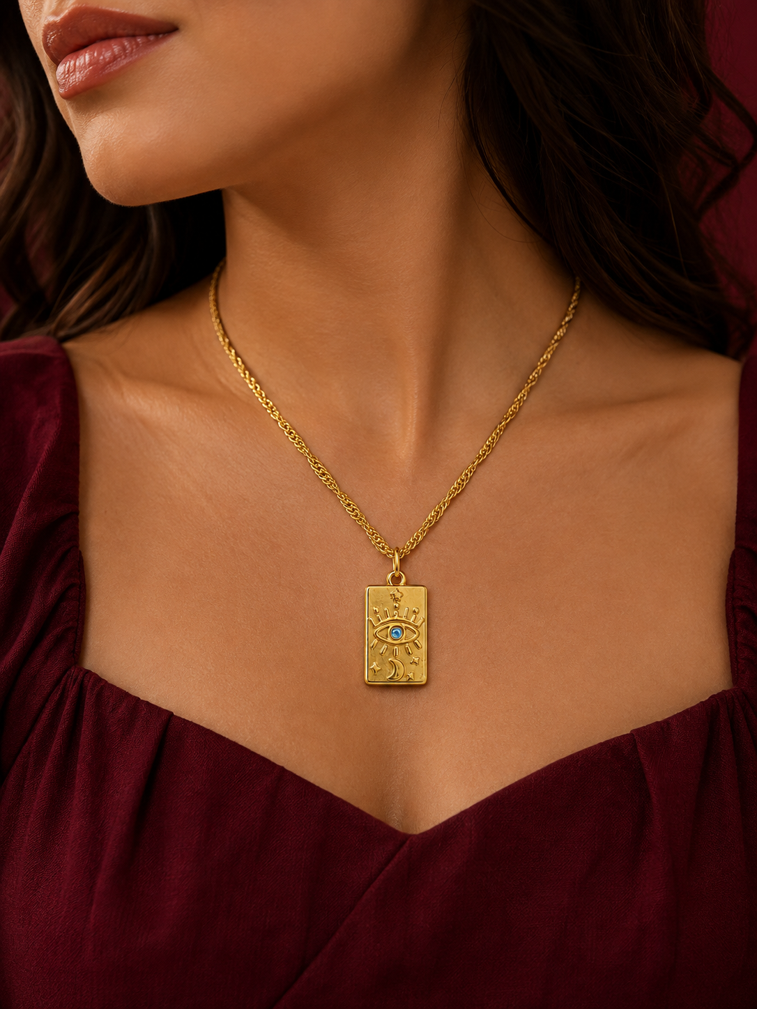 Tarot Eye Pendant Necklace