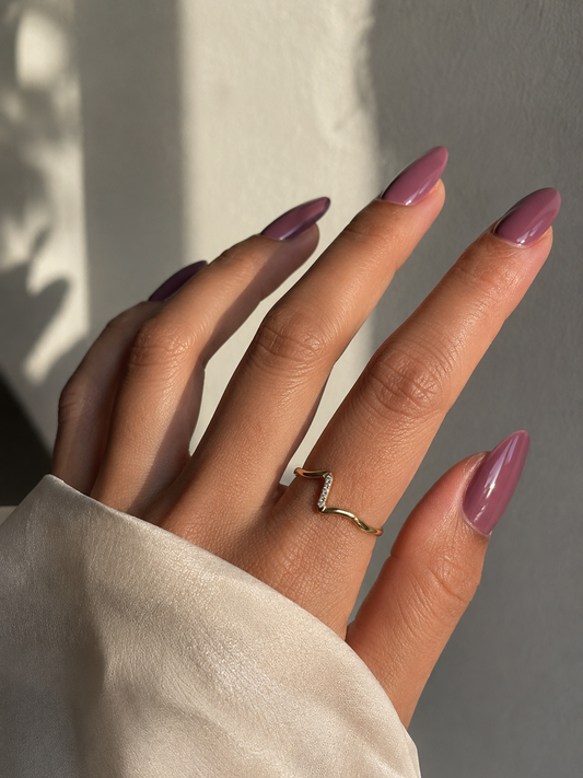 Crystal Zigzag Wave Ring