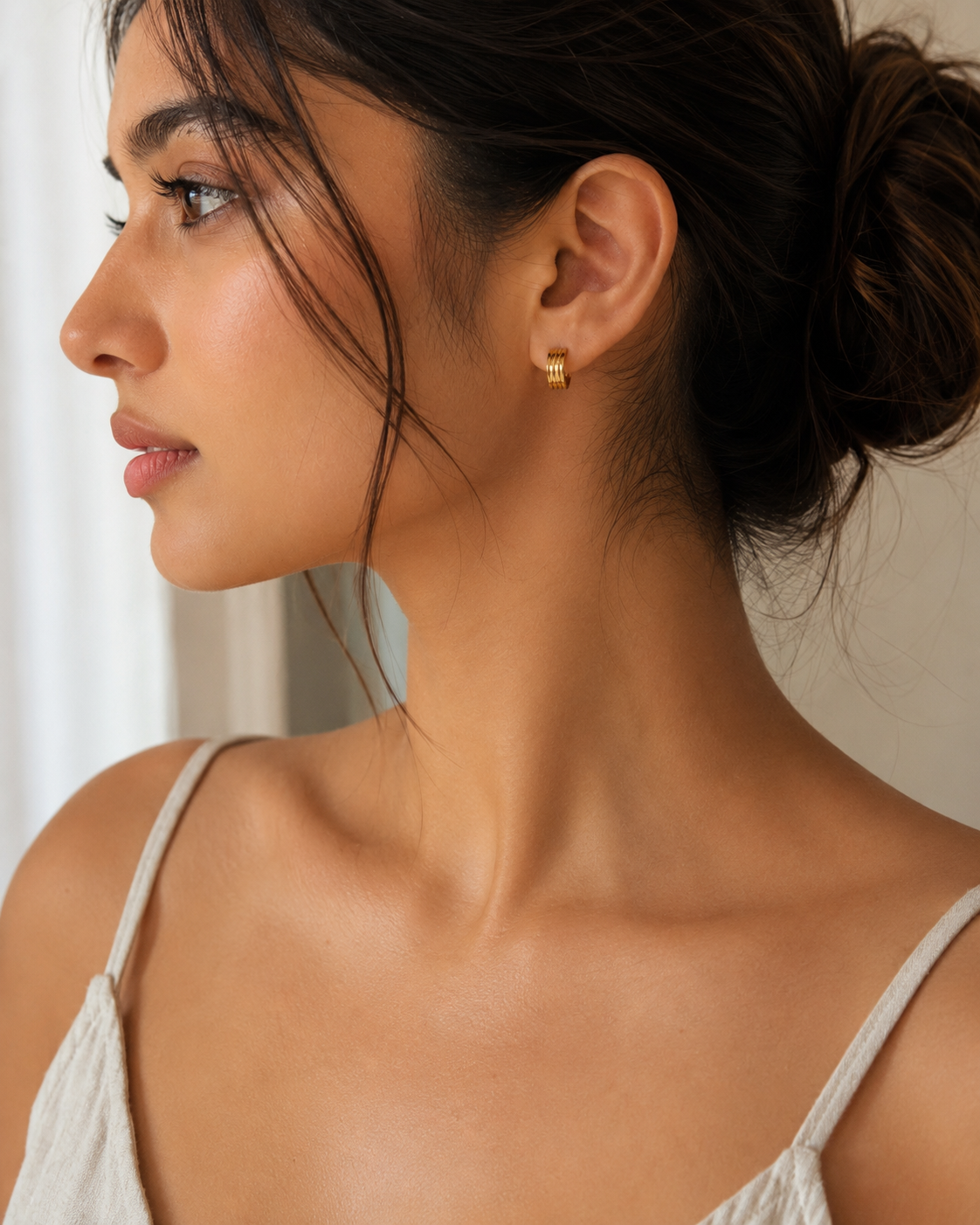 Ribbed Hoop Earrings