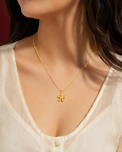 Crystal Flower Pendant Necklace