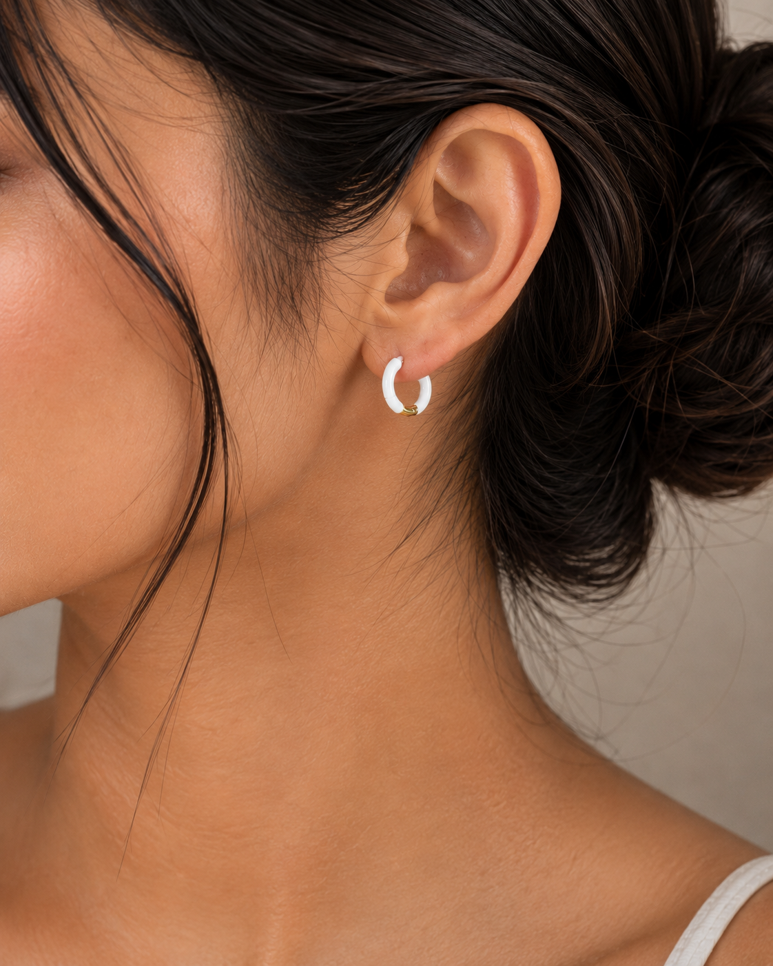 Enamel Hoop Earrings