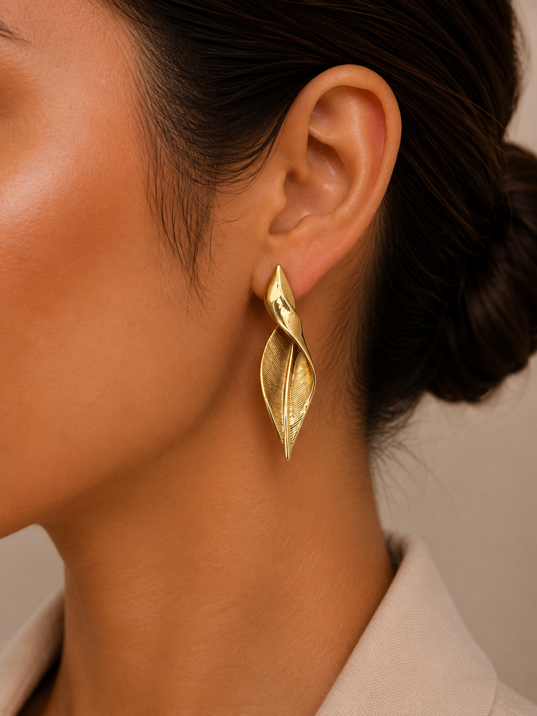 Twisted Leaf Earrings