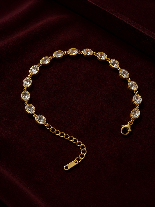 Oval Crystal Bracelet
