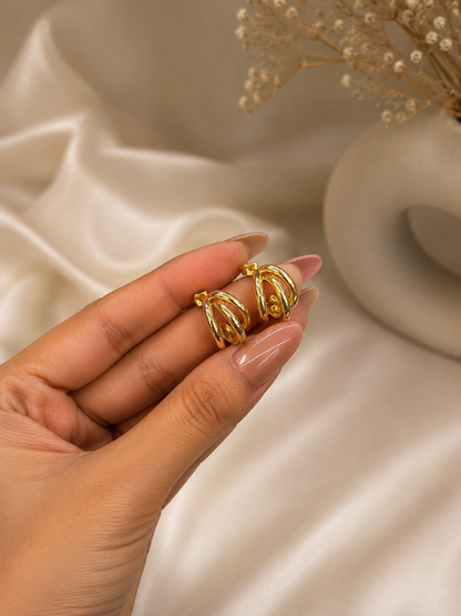 Twisted Loop Stud Earrings
