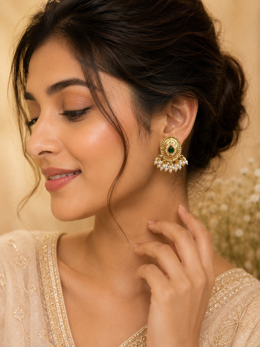 Meher Pearl Drop Earrings