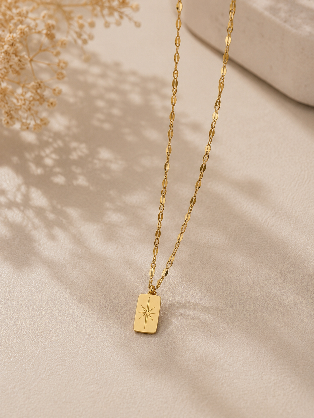 Love & Wealth Tag Pendant Necklace