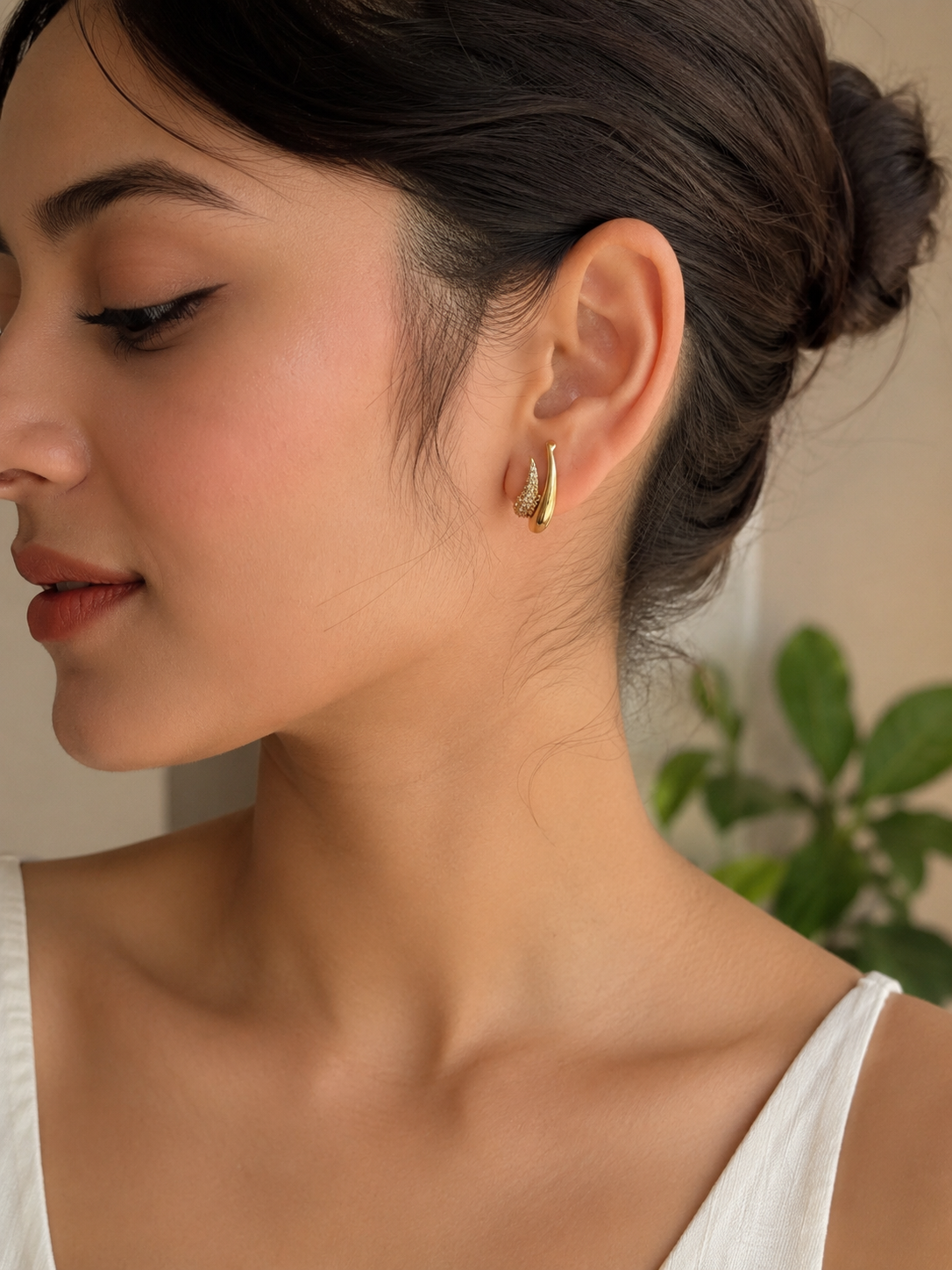 Pave Hoop Earrings
