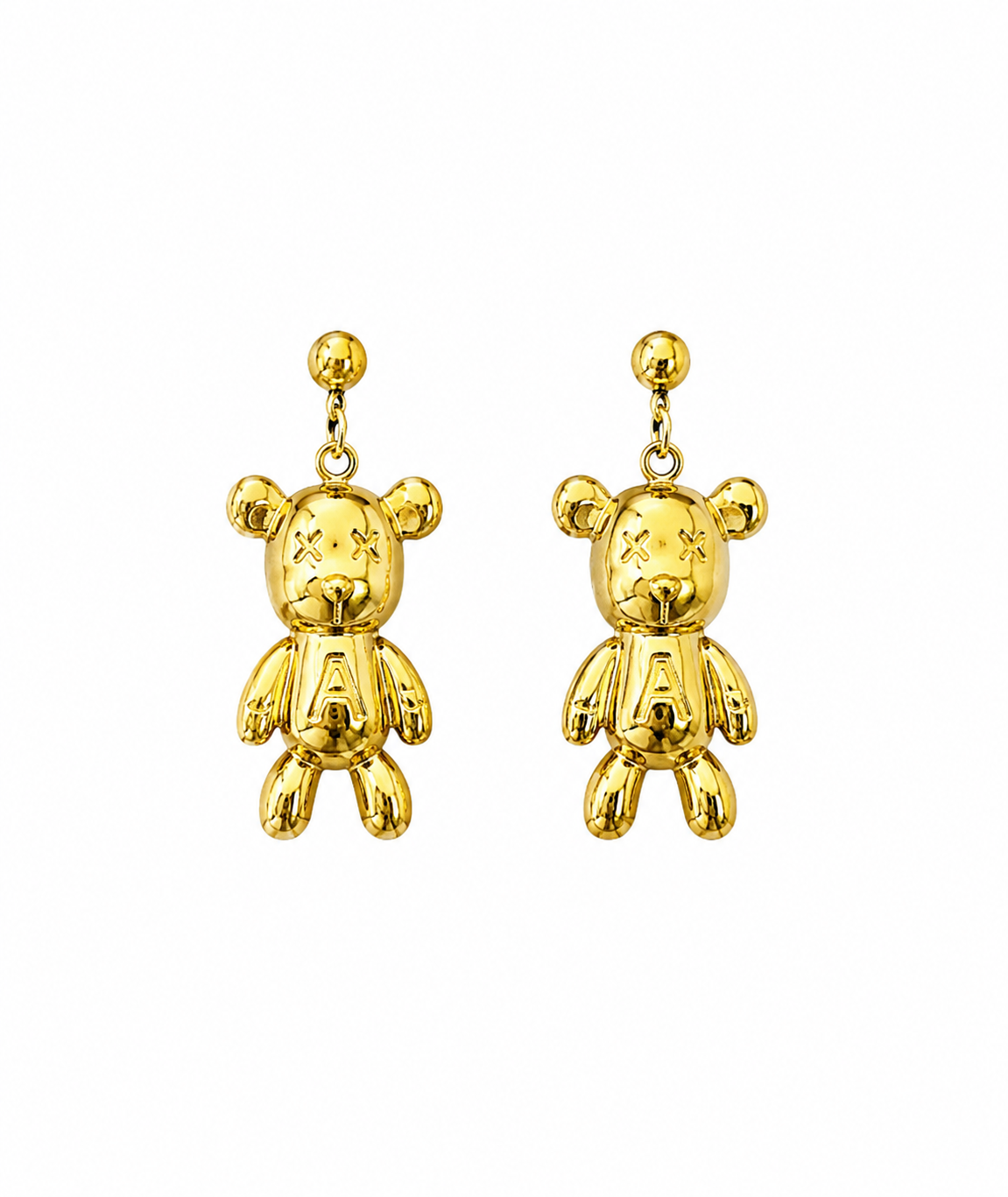 Teddy Bear Charm Drop Earrings