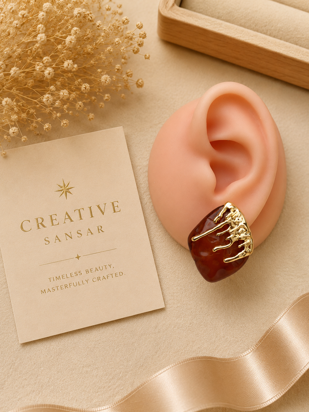 Drip Stone Stud Earrings