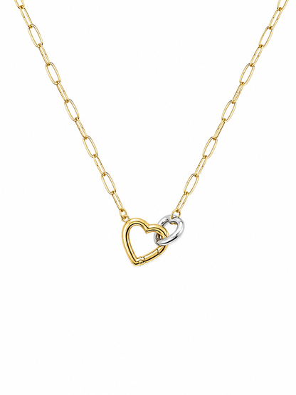 Interlocking Heart Link Necklace