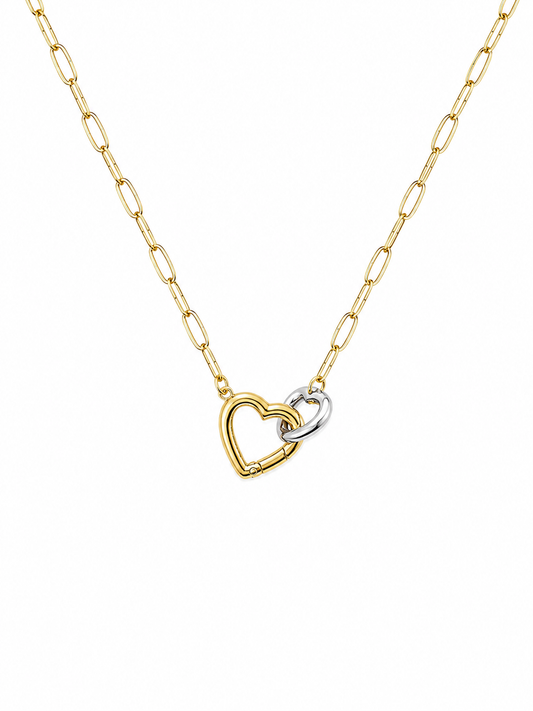 Interlocking Heart Link Necklace