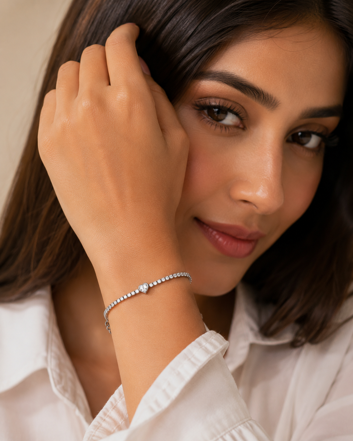 Heart Tennis Bracelet