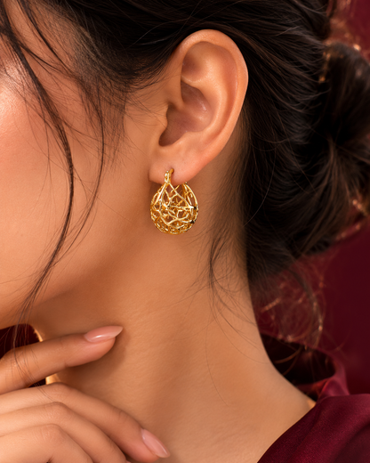 Textured Wire Hoop Earrings
