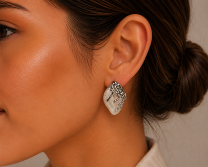 Drip Stone Stud Earrings