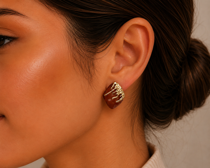 Drip Stone Stud Earrings