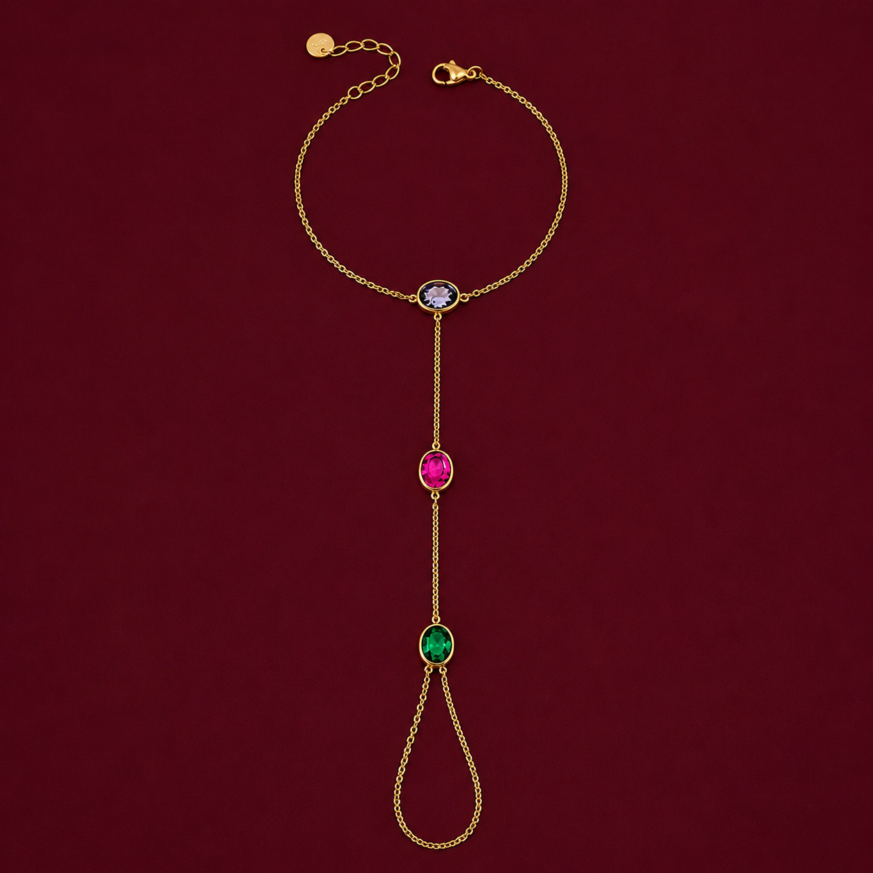 Stone Hand Chain Bracelet