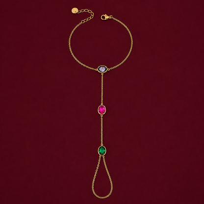 Stone Hand Chain Bracelet