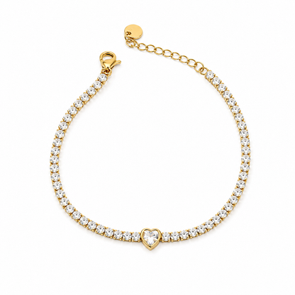 Heart Tennis Bracelet