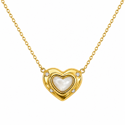 Heart Mother-of-Pearl Pendant Necklace