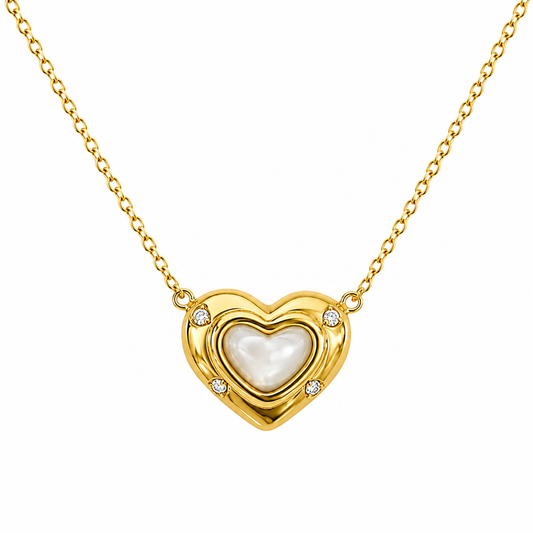 Heart Mother-of-Pearl Pendant Necklace