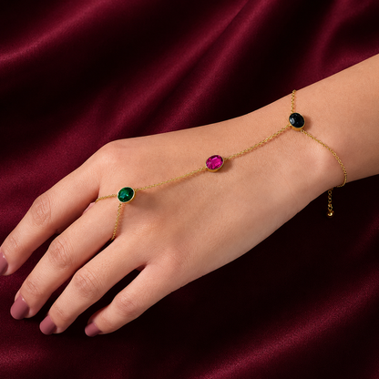 Stone Hand Chain Bracelet