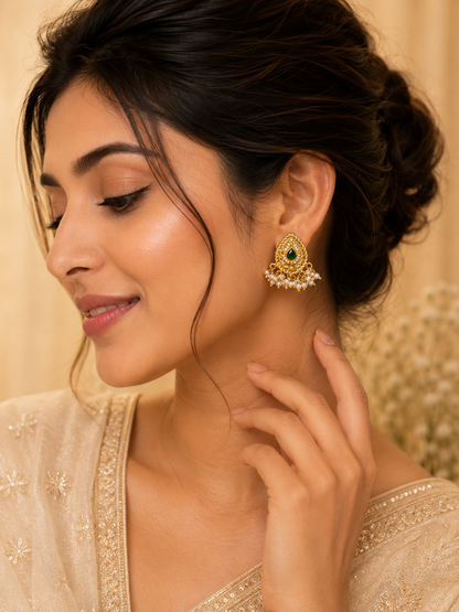Ishika Pearl Drop Earrings