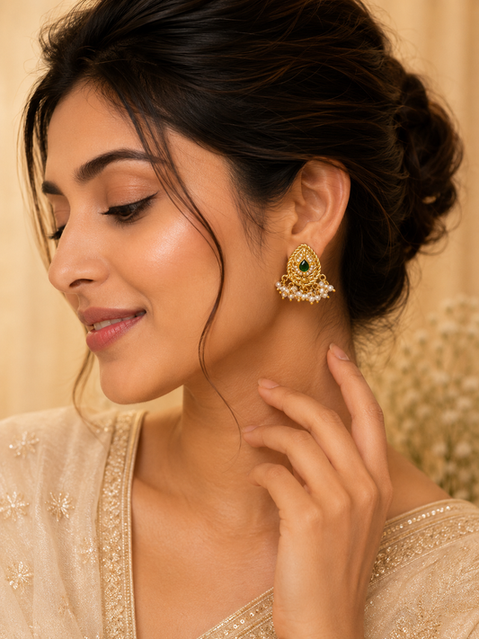 Ishika Pearl Drop Earrings