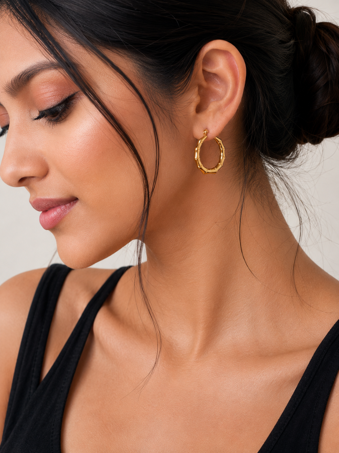 Bamboo Hoop Earrings