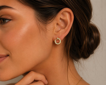 Crescent Nail Stud Earrings